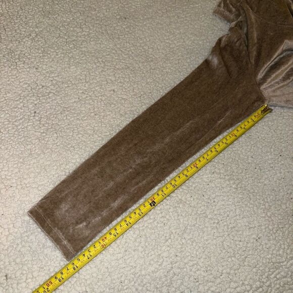 J. Jill Pure Velvet Mock Neck Tunic Sweater Tan Brown XS EUC - Picture 12 of 13